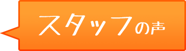 先輩スタッフの声